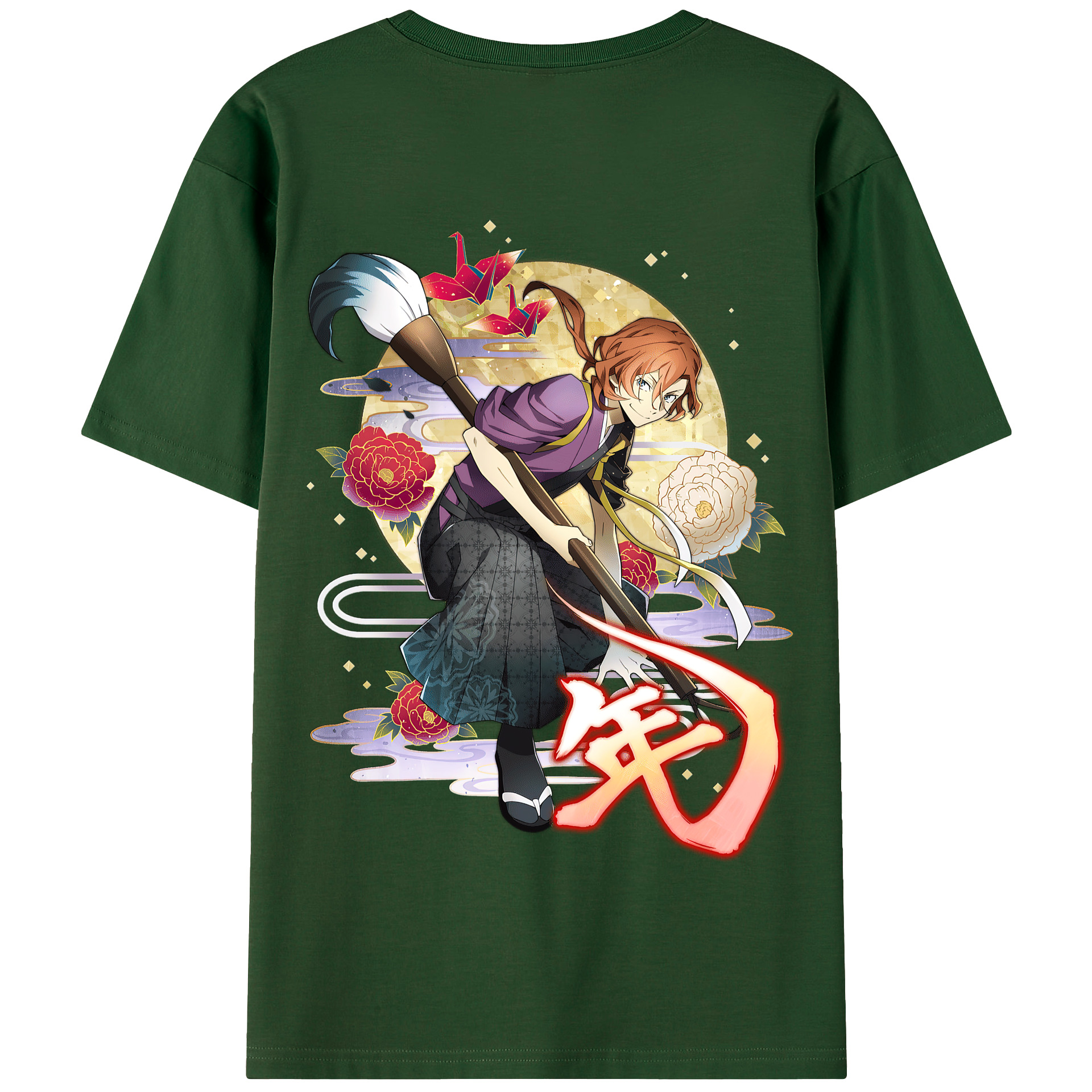 （画像用） 文豪ストレイドッグス Bungo Stray Dogs 綿100％半袖Tシャツ（背面プリント）